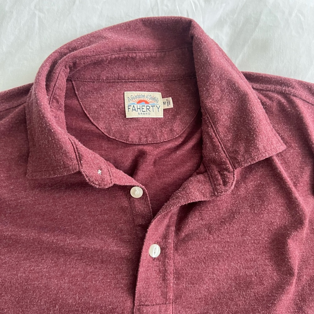 Faherty men’s long sleeve polo - Picture 2 of 5
